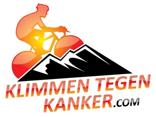 Het zeer toepasselijke logo van Klimmen tegen Kanker. Opklimmen uit een dal met een opkomende zon!
